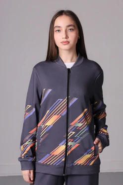 Бомбер Скай унисекс из футера хб с полной запечаткой