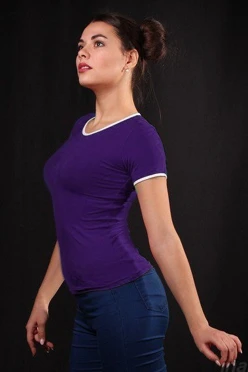 Футболка Атлетик женская, однотонная фиолетовая