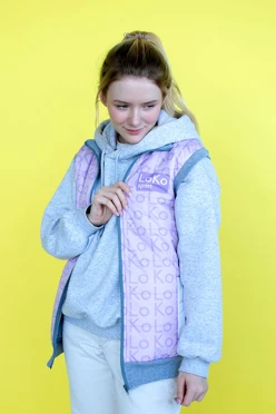 Жилет Холли из футера со стежкой унисекс, с частичной запечаткой "Soft"