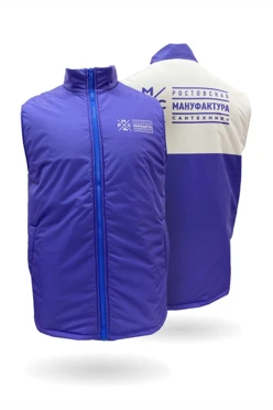 Жилет Детройт без капюшона унисекс, с полной запечаткой "Мануфактура"