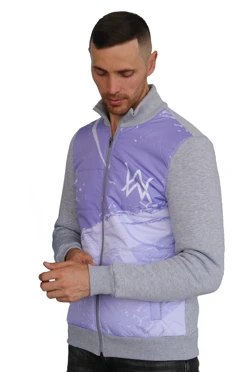 Толстовка Адриан из футера унисекс, с частичной запечаткой "Lilac"