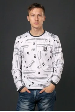 Лонгслив Гэлэкси Плюс унисекс с полной запечаткой ''12 комнат''