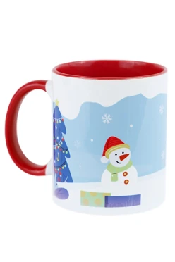 Кружка цветная внутри с цветной ручкой, с полной запечаткой