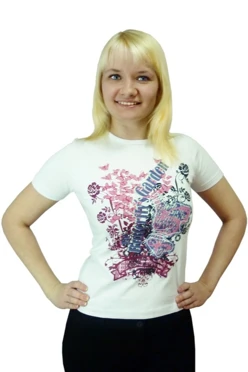 Футболка Степ женская однотонная "Garden"