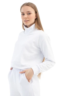 Толстовка Луна из футера женская, однотонная