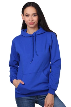 Толстовка Кенго из футера унисекс (Uvinal), однотонная синяя