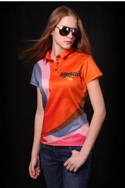 Поло Стар женская из ложной сетки с полной запечаткой "Mosaic"