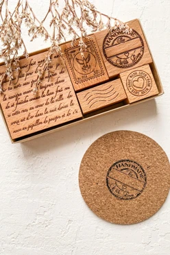 Набор штампов с готовым дизайном "Винтажный",5 шт.