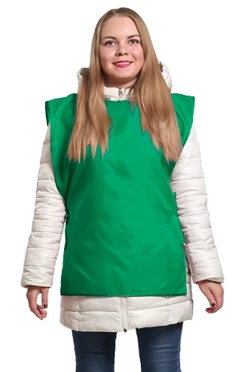 Накидка из шелка 50х70 см, однотонная зеленая