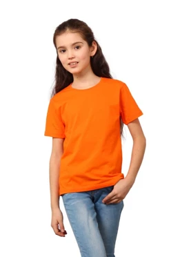 Футболка Классик детская (Stancolor), однотонная оранжевая