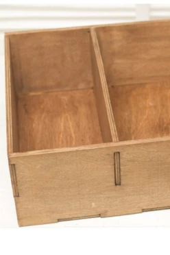 Деревянный ящик без крышки с гравировкой, 35*25*10см