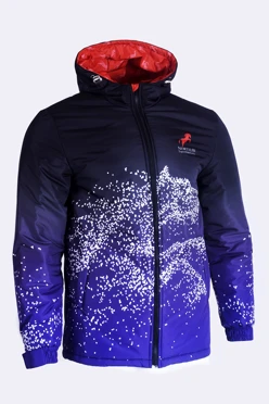 Куртка Норд с капюшоном на синтепоне унисекс, с полной запечаткой