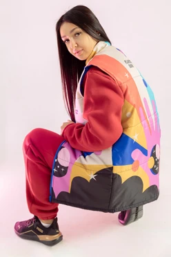 Жилет Портер Лайт со стежкой унисекс, с полной запечаткой "Futura"