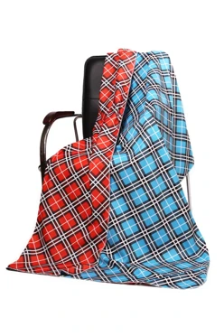 Плед Палитра флисовый 150х170 см (двухсторонний), с полной запечаткой "Клеточка"