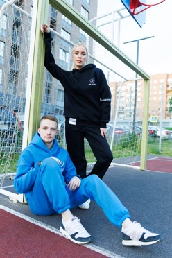 Спортивный костюм Лофт из футера унисекс, однотонный