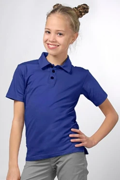 Поло Декстер детская, однотонная темно-синяя