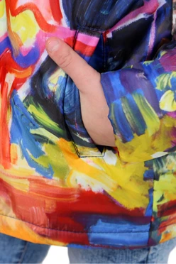 Куртка Норд с капюшоном на синтепоне детская, с полной запечаткой