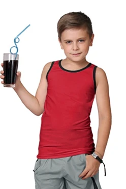 Майка Спорт детская, однотонная красная