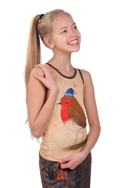 Майка Берри детская с полной запечаткой "Птица"