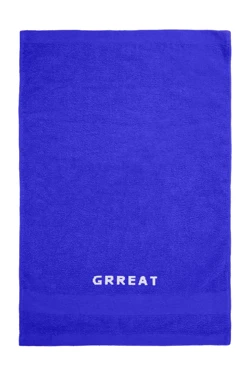 Полотенце махровое 40х70 см с вышивкой (Color), синее