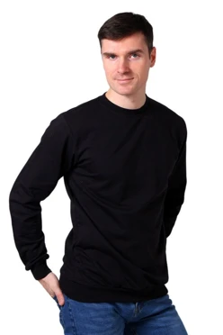 Толстовка унисекс (РАСПРОДАЖА), однотонная черная