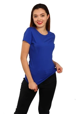 Футболка Премиум женская (Modern), однотонная синяя