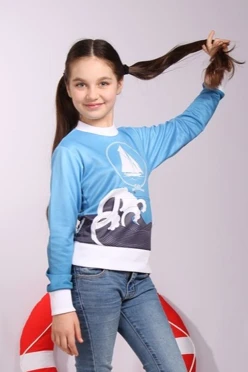 Свитшот Гарри детский из адидаса с полной запечаткой "Айсберг"