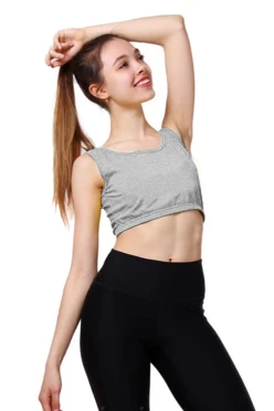 Майка Спорт Мини женская, однотонная меланж