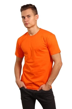 Футболка Премиум унисекс (Modern), однотонная оранжевая