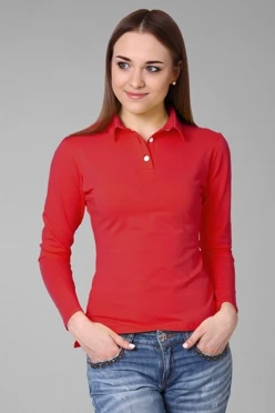 Лонгслив Декстер Плюс женский, однотонный красный