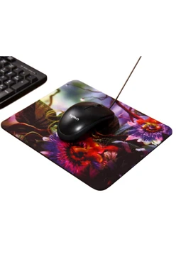 Коврик для мыши прямоугольный 3 мм, с полной запечаткой "Цветы"