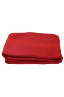 Плед Классик (в упаковке из спанбонда) флисовый 155х170 см, однотонный красный