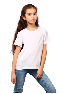 Футболка Классик детская (Stancolor), однотонная белая