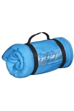 Плед Свиток (с ремешком и вставкой из оксфорда) флисовый 155х200 см, однотонный "Нечкино"