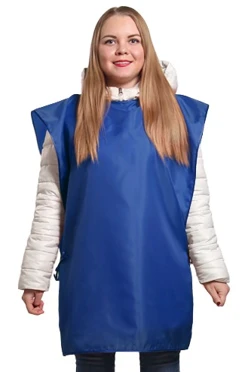 Накидка из шелка 60х80 см, однотонная синяя