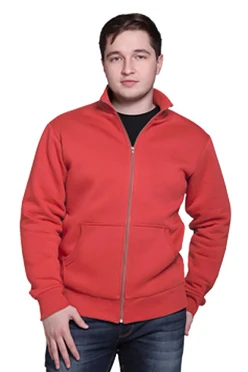 Толстовка Томас из футера унисекс, однотонная красная