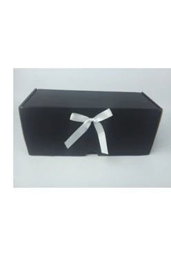 Коробка из картона черная 23*10*10 см