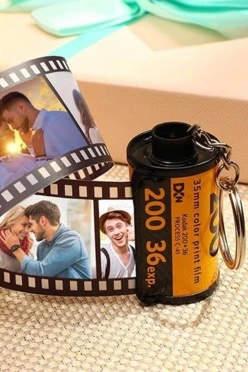 Брелок фотопленка, желтый