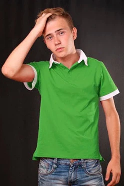 Поло Найт унисекс, комбинированная салатовая