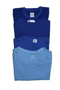 Футболка х/б унисекс (РАСПРОДАЖА), однотонная синяя