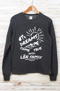 Толстовка Классика из футера унисекс, однотонная "Dreams"