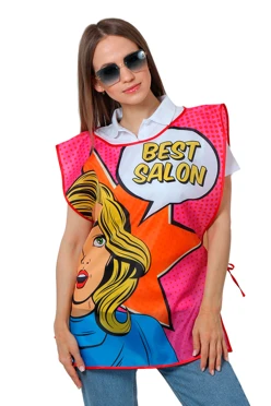 Накидка 50х70 см, с полной запечаткой "BEST SALON"