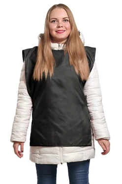 Накидка из шелка 50х70 см, однотонная черная