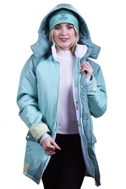 Куртка Вест с капюшоном на синтепоне унисекс, с полной запечаткой "Jackson"