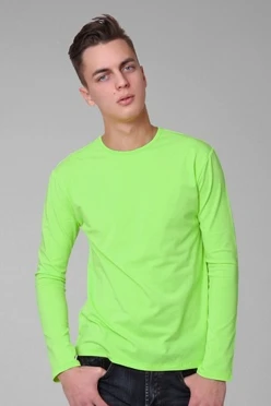 Лонгслив Атлетик Плюс унисекс, однотонный салатовый