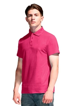 Поло Нэкст унисекс (Stan), однотонная розовая
