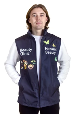 Жилет Брендон без капюшона унисекс, с полной запечаткой "Natural Beauty"