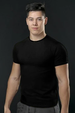 Футболка Атлетик унисекс, однотонная черная