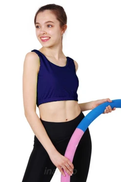 Майка Спорт Мини женская, однотонная синяя