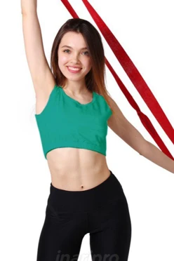 Майка Спорт Мини женская, однотонная бирюзовая